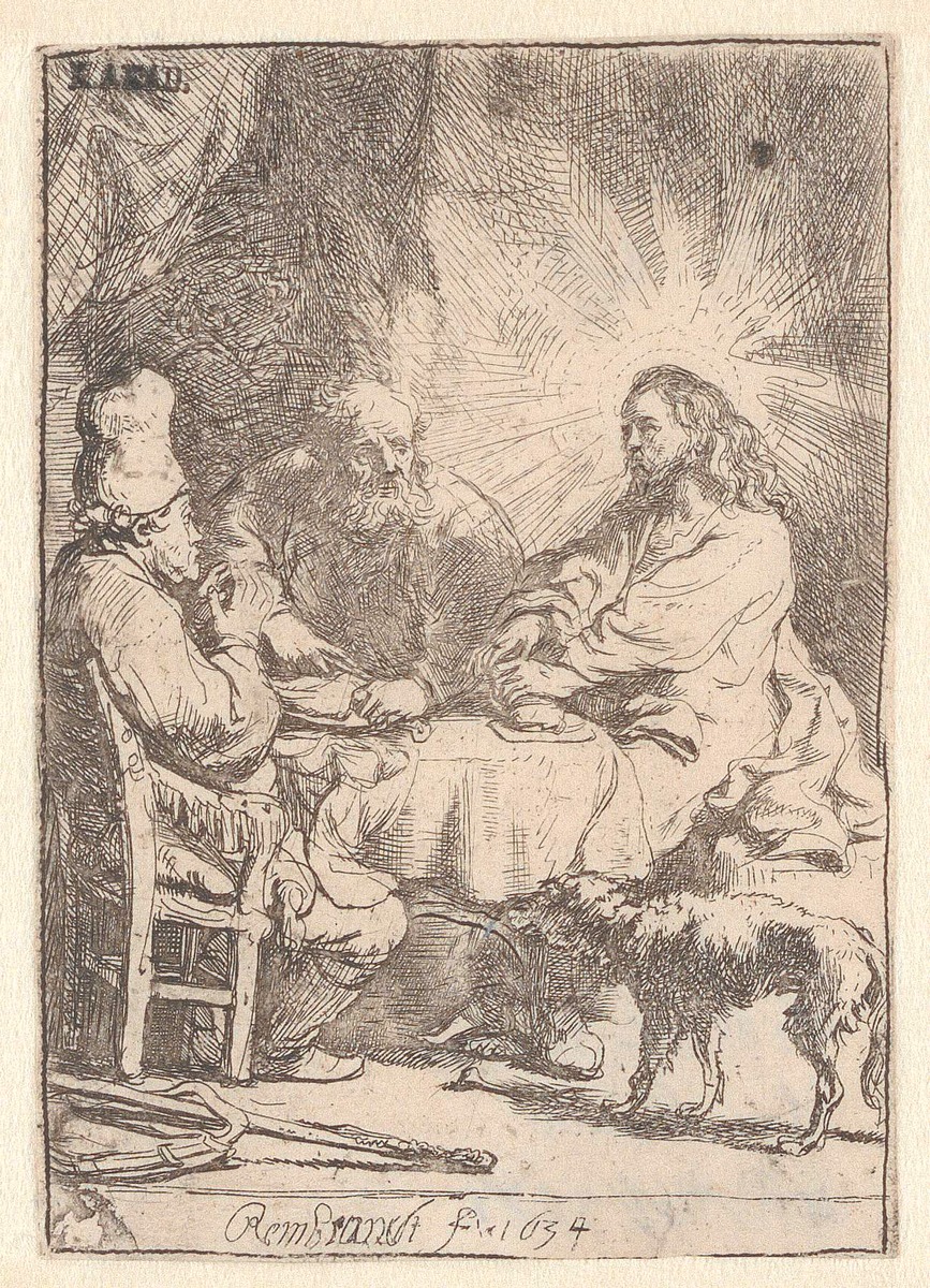 Christ at Emmaus (Smaller Plate)